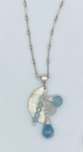 Load image into Gallery viewer, Aquamarine and rainbow moonstone necklace
