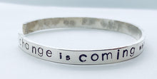 Load image into Gallery viewer, Stamped silver cuff bracelet--multiple varieties
