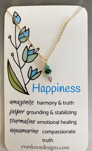 Happiness necklace in gold