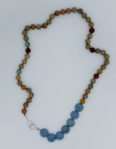 Amazonite and angelite necklace