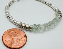Load image into Gallery viewer, Green amethyst and silver bracelet
