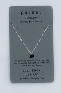 Silver birthstone necklaces