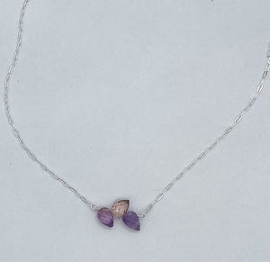 Ametrine and silver necklace