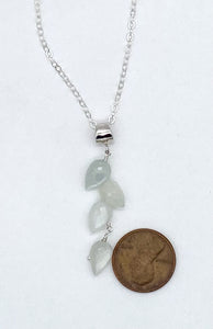Moonstone and silver necklace