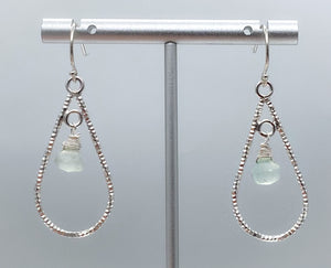 Chalcedony and silver earrings