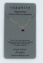 Load image into Gallery viewer, Tiny gold birthstone necklaces
