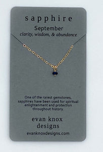 Tiny gold birthstone necklaces