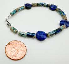 Load image into Gallery viewer, Jasper and lapis bracelet
