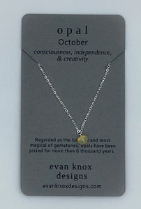 Silver birthstone necklaces