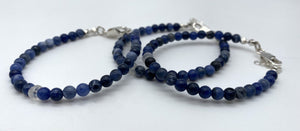 Sodalite and rainbow moonstone bracelet