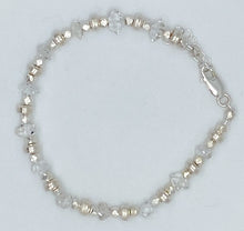 Load image into Gallery viewer, Herkimer diamond and silver bracelet
