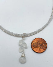 Load image into Gallery viewer, Rainbow moonstone and Thai silver necklace
