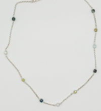 Load image into Gallery viewer, Garnet, topaz, and kyanite necklace
