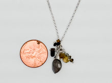 Load image into Gallery viewer, Labradorite, garnet, and tourmaline necklace
