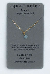 Tiny gold birthstone necklaces