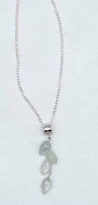 Moonstone and silver necklace
