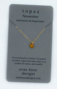 Tiny gold birthstone necklaces