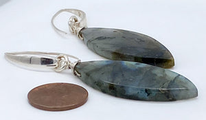 Labradorite and silver earrings