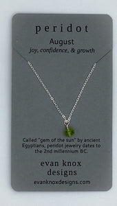 Silver birthstone necklaces