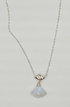 Load image into Gallery viewer, Rainbow moonstone and Thai silver necklace
