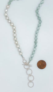 Pearl and quartz necklace