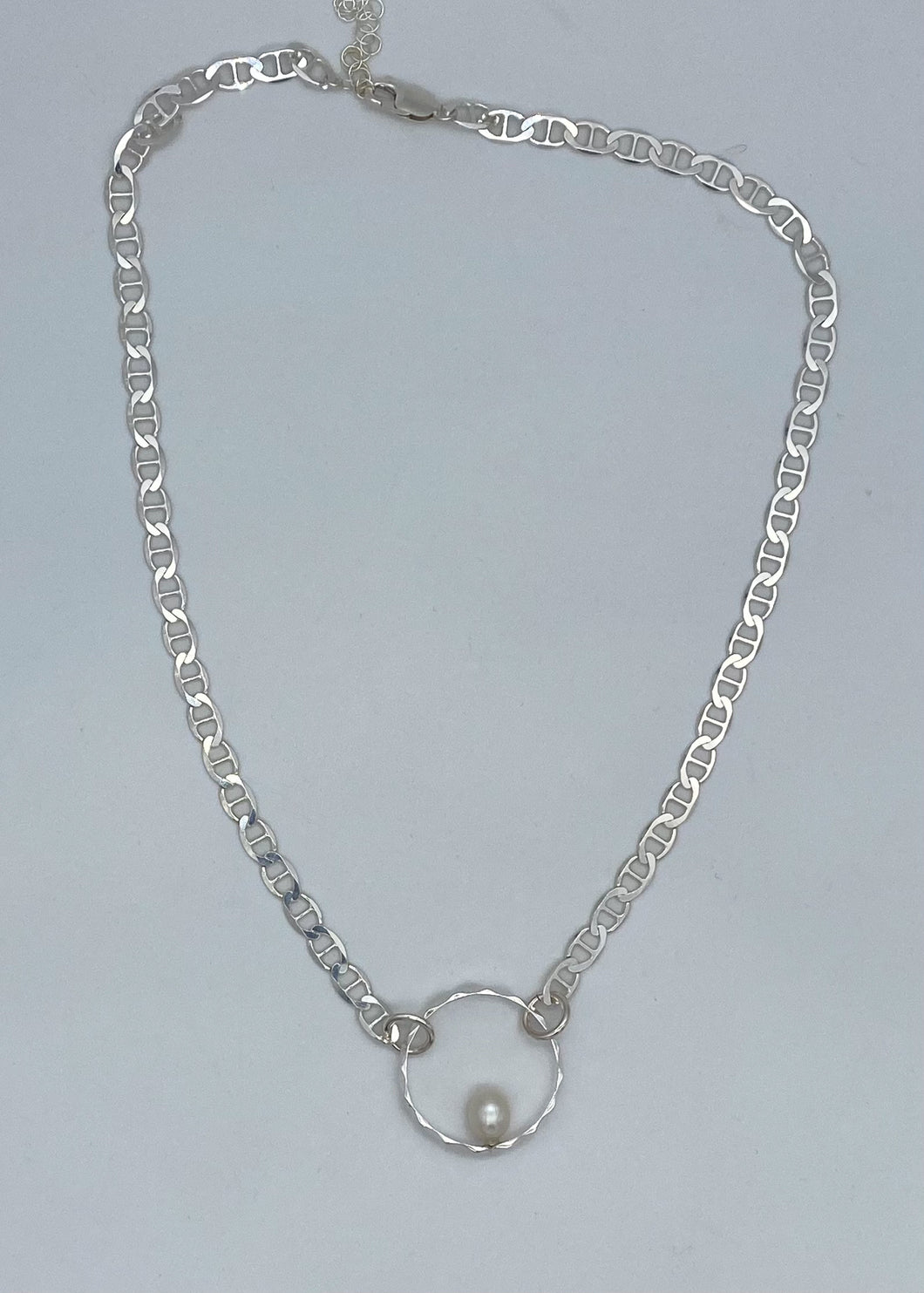 Pearl and silver necklace