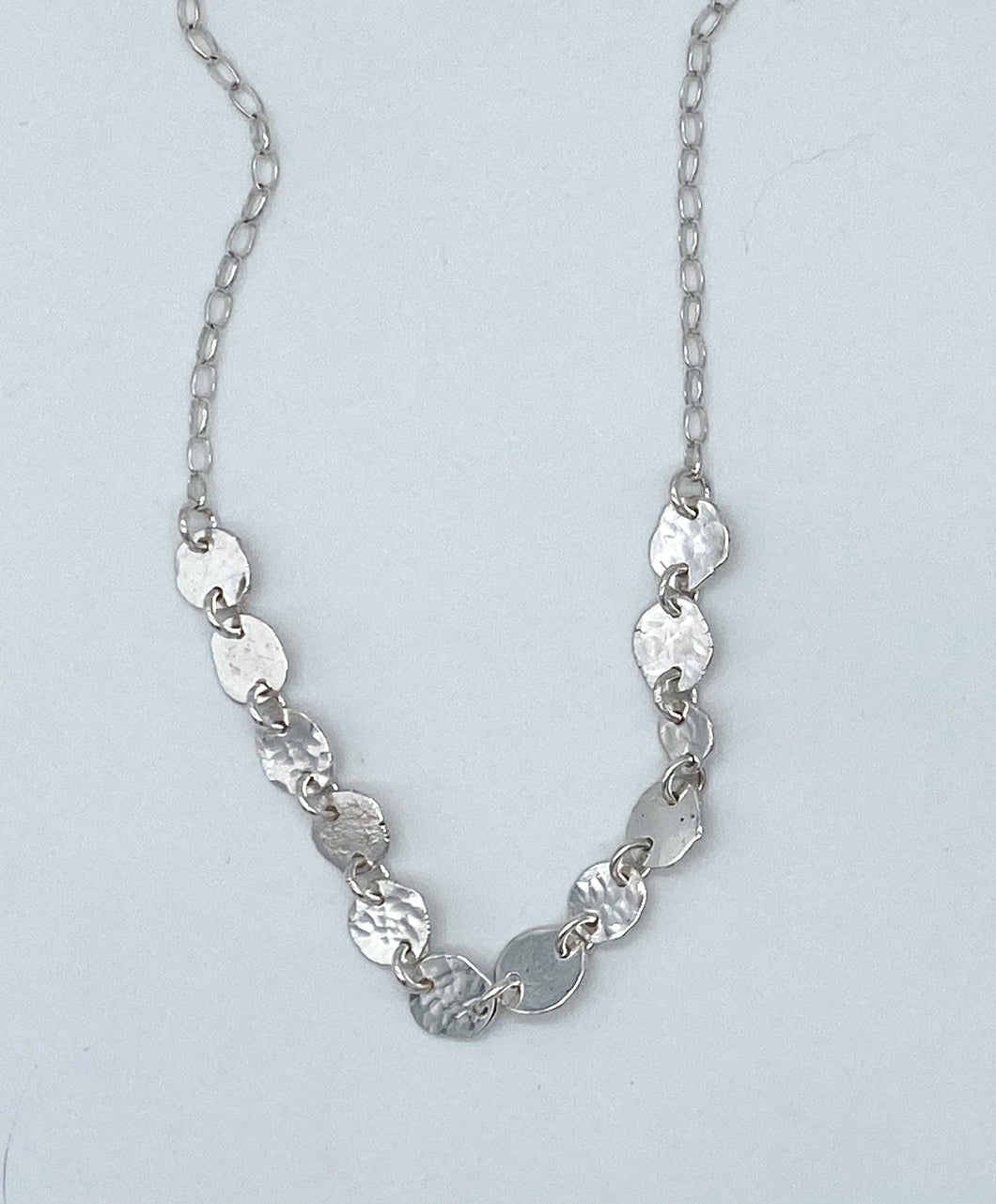 Recycled silver necklace