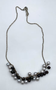 Pearl and silver necklace