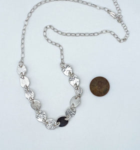 Recycled silver necklace