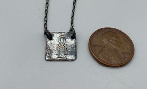 Sterling silver amulet necklace