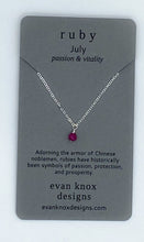 Load image into Gallery viewer, Silver birthstone necklaces
