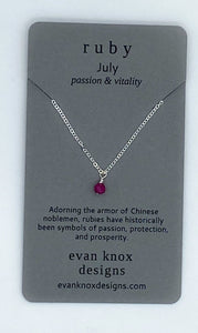 Silver birthstone necklaces