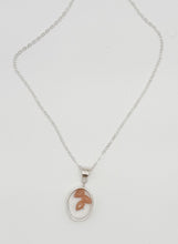 Load image into Gallery viewer, Peach moonstone and silver necklace
