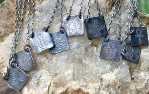 Sterling silver amulet necklace