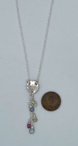 Sapphire and silver necklace