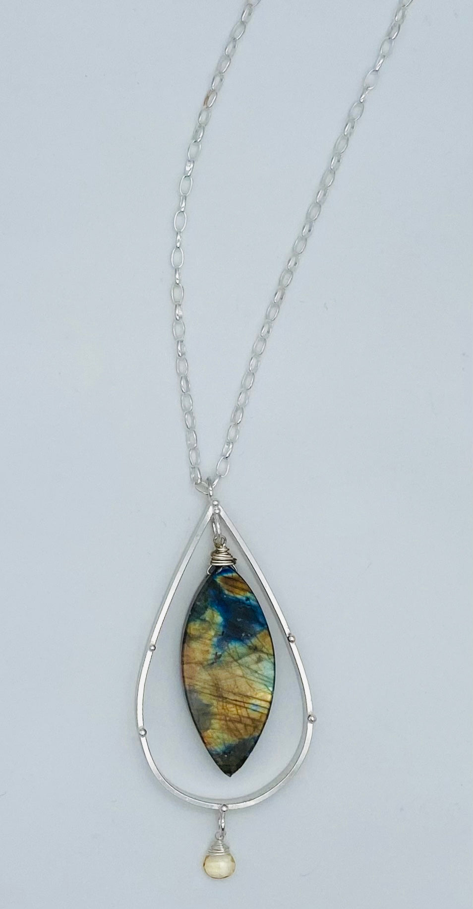Labradorite and citrine necklace