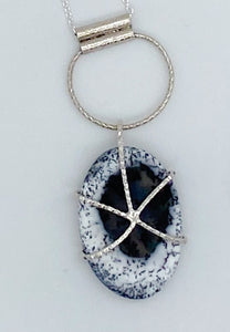 Dendritic opal necklace