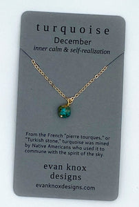 Tiny gold birthstone necklaces