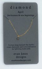 Load image into Gallery viewer, Tiny gold birthstone necklaces
