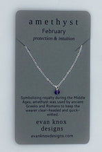 Load image into Gallery viewer, Silver birthstone necklaces
