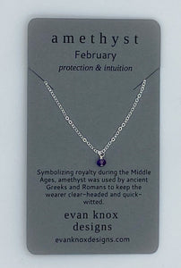 Silver birthstone necklaces