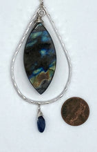Load image into Gallery viewer, Labradorite, kyanite, and silver necklace
