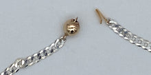 Load image into Gallery viewer, Silver curb chain with gold clasp
