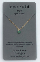 Load image into Gallery viewer, Tiny gold birthstone necklaces
