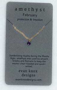 Tiny gold birthstone necklaces