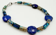 Load image into Gallery viewer, Jasper and lapis bracelet
