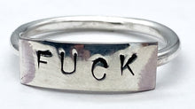 Load image into Gallery viewer, Sterling silver stamped ring
