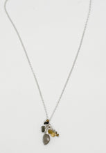 Load image into Gallery viewer, Labradorite, garnet, and tourmaline necklace
