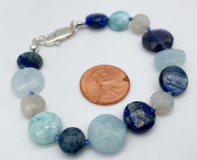 Load image into Gallery viewer, Blue gemstone bracelet
