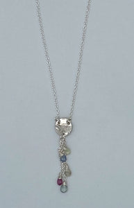 Sapphire and silver necklace